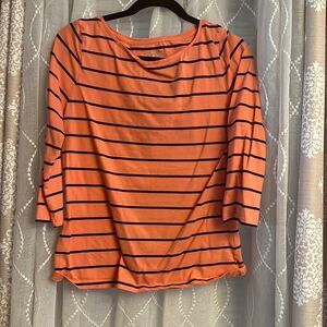 🧡 Rag Top USA Cotton Blend Striped Top – Size Medium